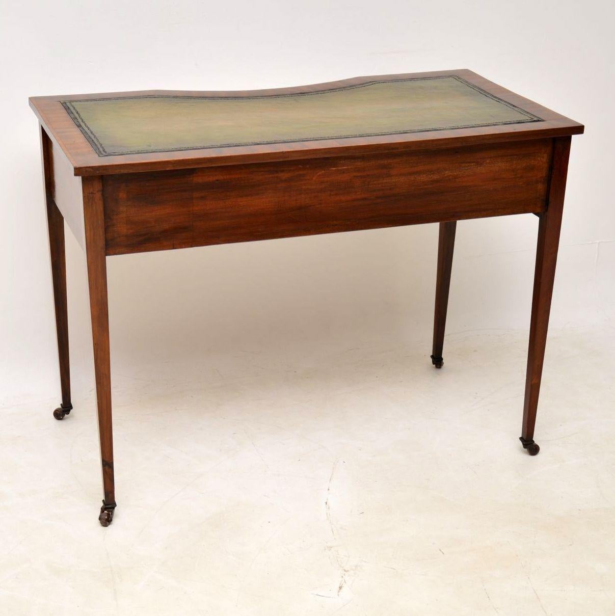 Antique Edwardian Inlaid Mahogany Writing Table / Desk 6