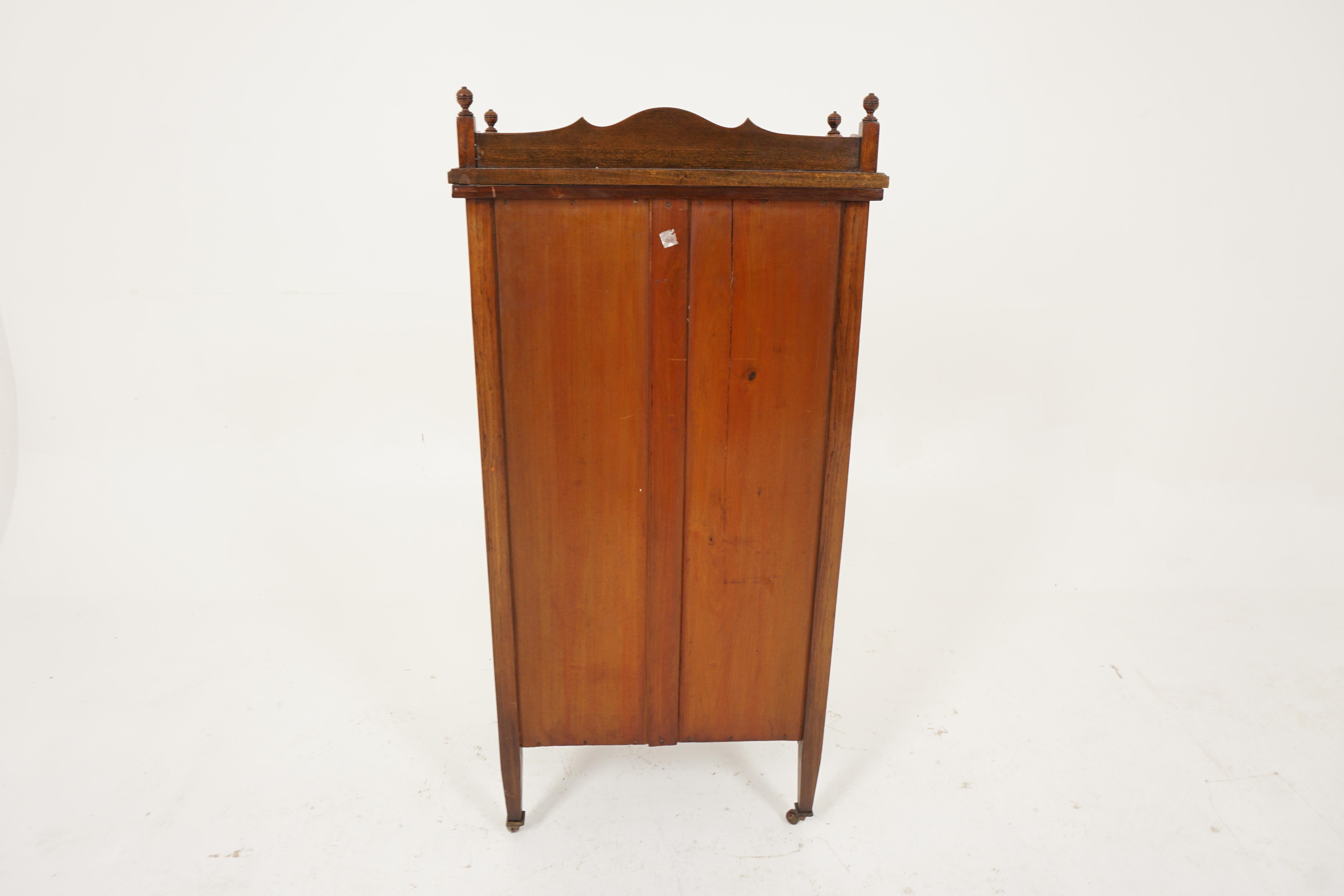 Antique Edwardian Inlaid Music Cabinet, Display Cabinet, Scotland 1900, H614 3