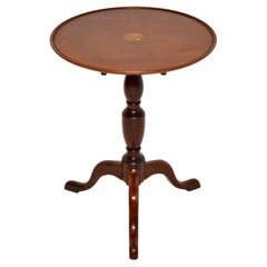 Antique Edwardian Inlaid Wood Occasional Side Table
