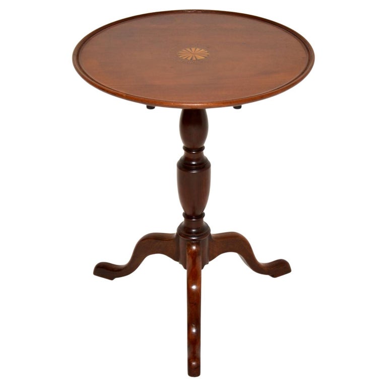 Antique Edwardian Inlaid Wood Occasional Side Table For Sale at 1stDibs