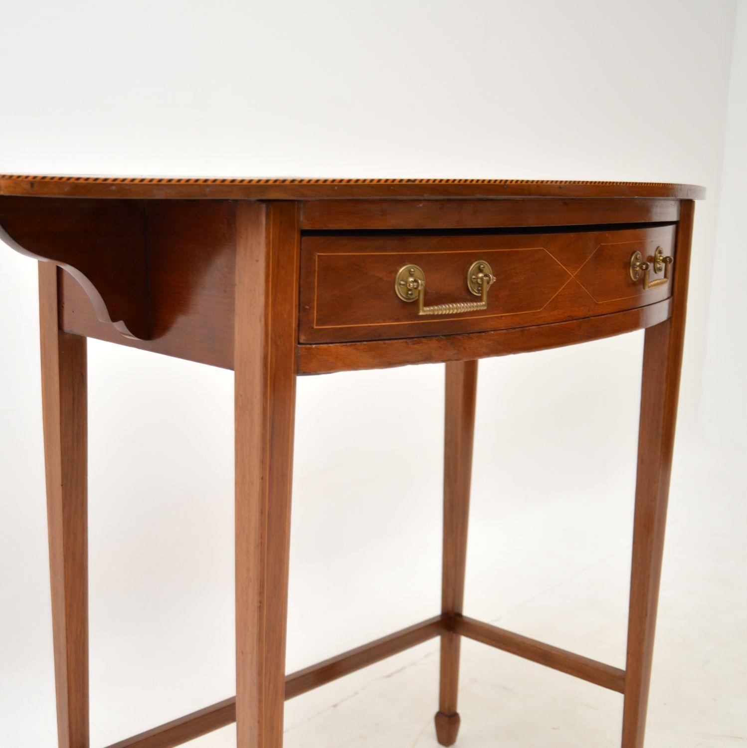 Antique Edwardian Inlaid Writing Table / Desk For Sale 4