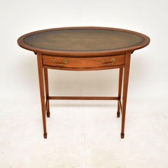 Antique Edwardian Inlaid Writing Table / Desk