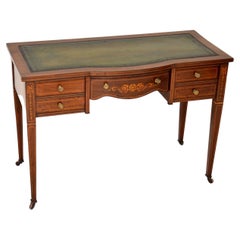 Antique Edwardian Inlaid Writing Table / Desk