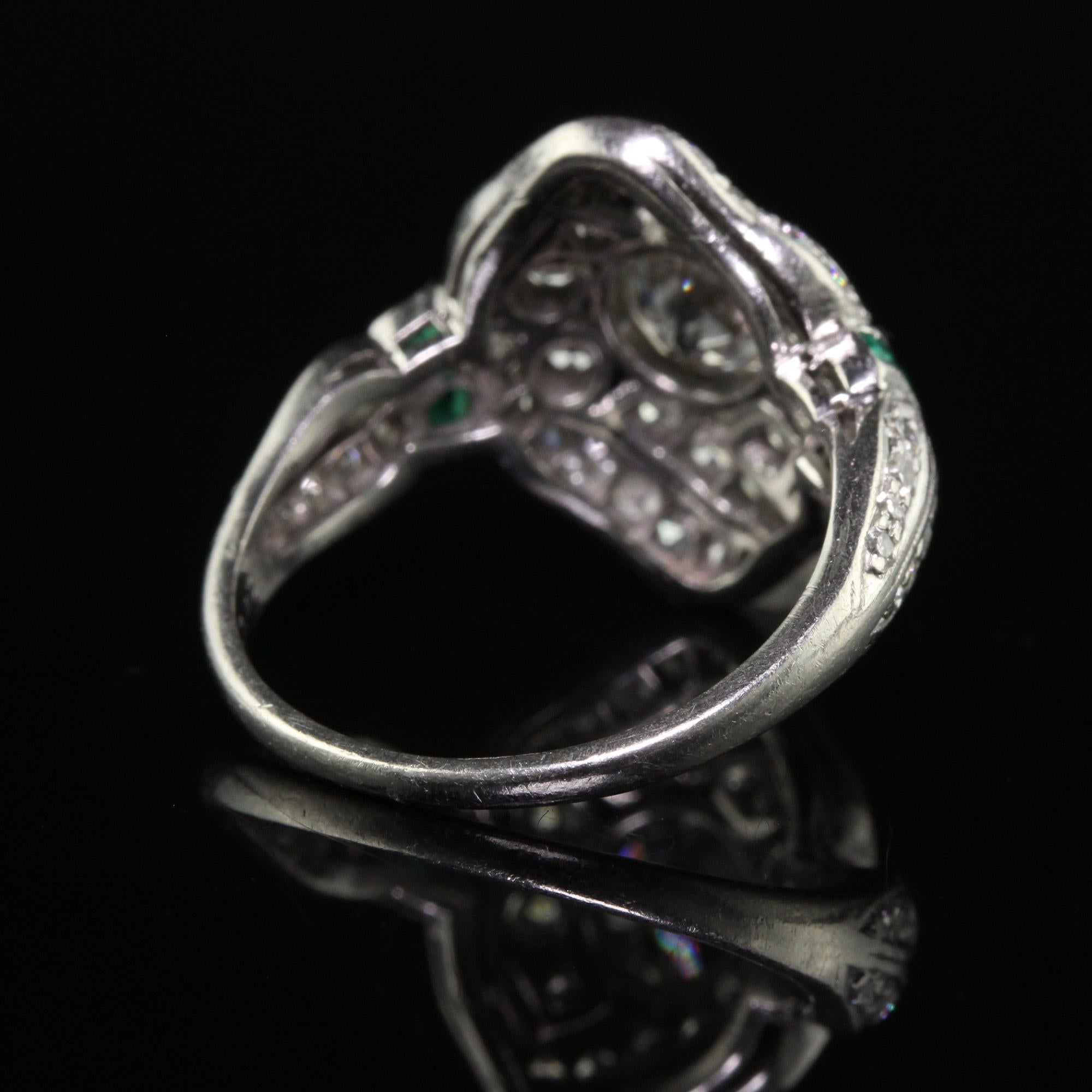 Antike edwardianische J.E. Caldwell Verlobungsring aus Platin mit altem Eurodiamant im Angebot 3