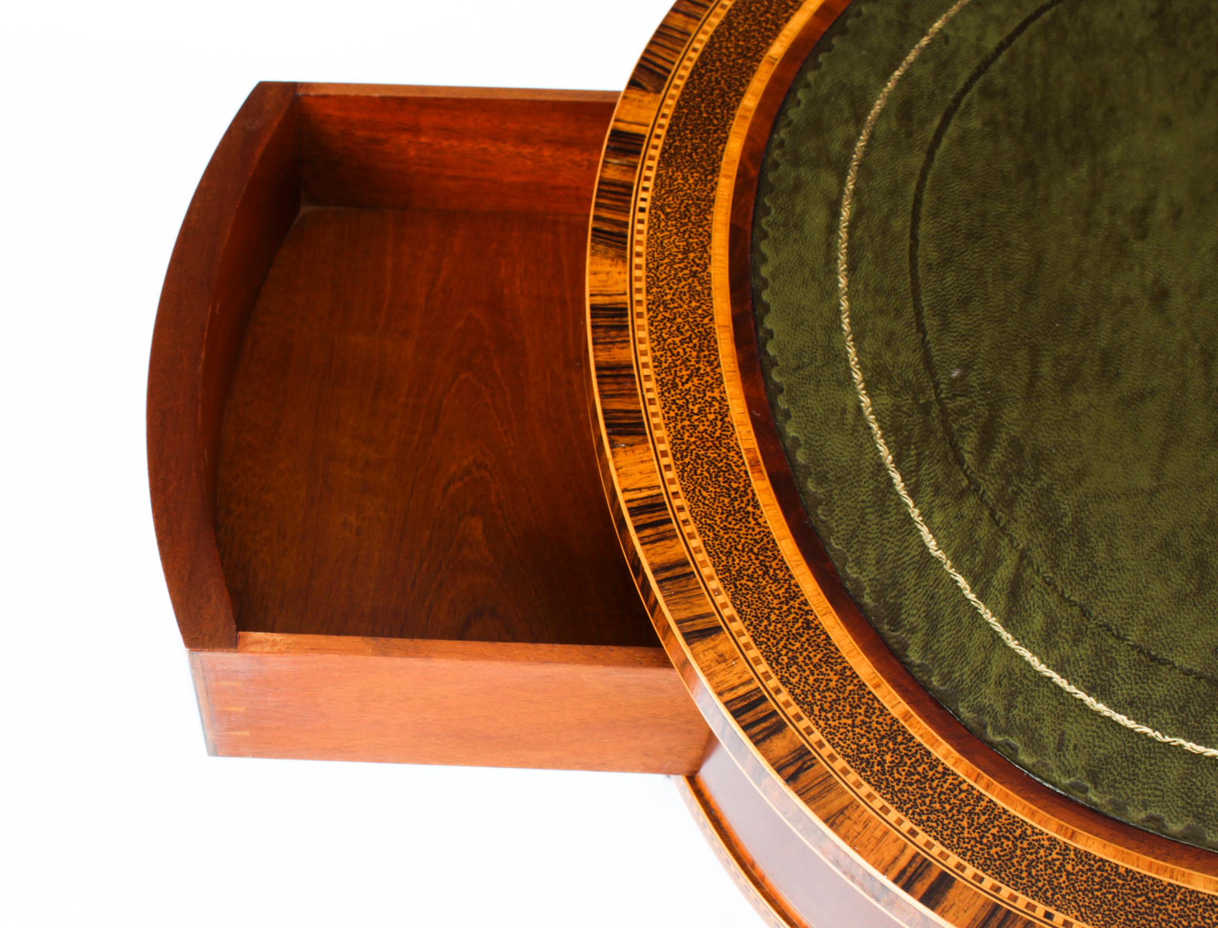 Anciennes tables d'écriture édouardiennes en forme de rein avec tiroirs secrets, 19ème siècle en vente 11