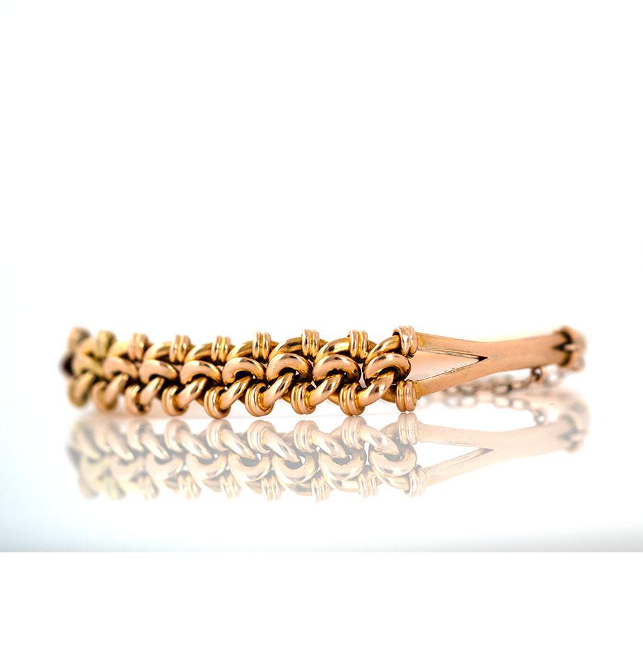 da uomo o donna Bracciale antico edoardiano annodato con bracciale 15ct in vendita