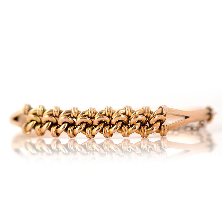 Bracciale antico edoardiano annodato con bracciale 15ct in vendita 3