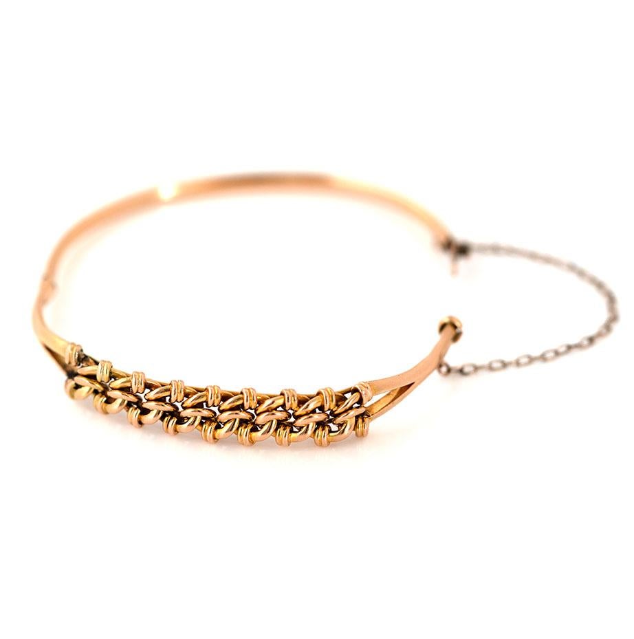 Bracciale antico edoardiano annodato con bracciale 15ct in vendita 4