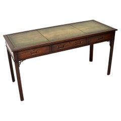 Antique Edwardian Leather Top Desk