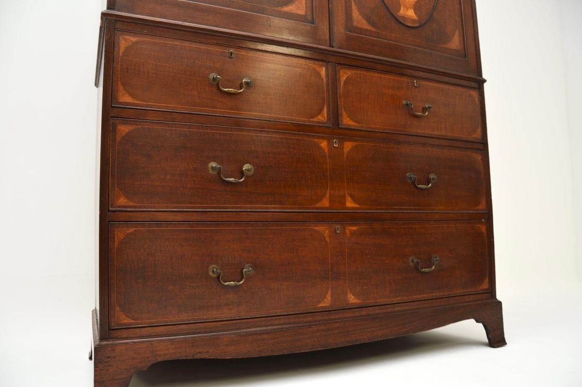 Antique Edwardian Linen Press by Maple and Co For Sale 4