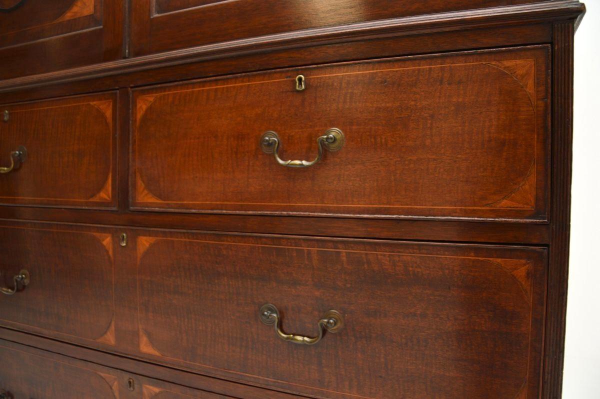 Antique Edwardian Linen Press by Maple and Co For Sale 5