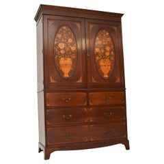 Antique Edwardian Linen Press by Maple and Co