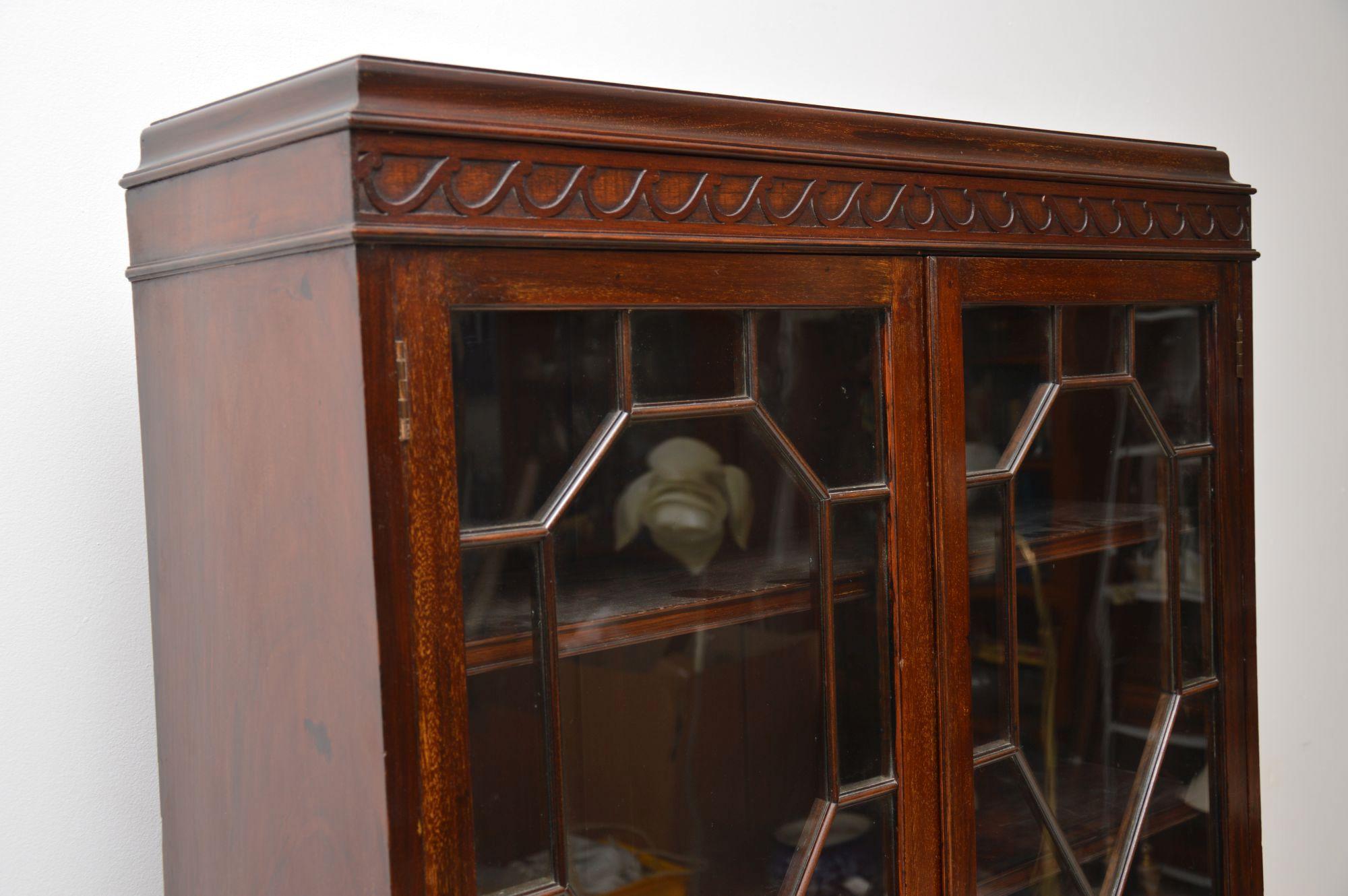 Early 20th Century Antique Edwardian Mahogany Bookcase