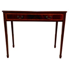 Antique Edwardian Mahogany + Crossband Desk, circa 1910s