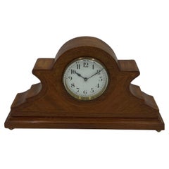 Antico orologio da tavolo/da tavolo in mogano edoardiano