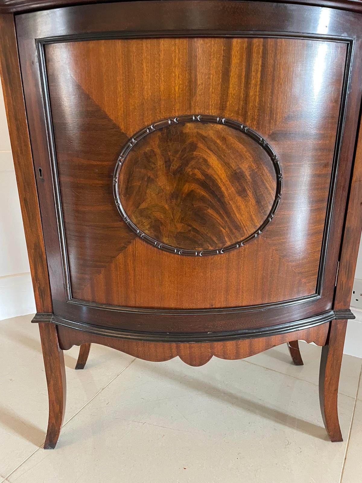 Antique Edwardian Mahogany Display Cabinet For Sale 4