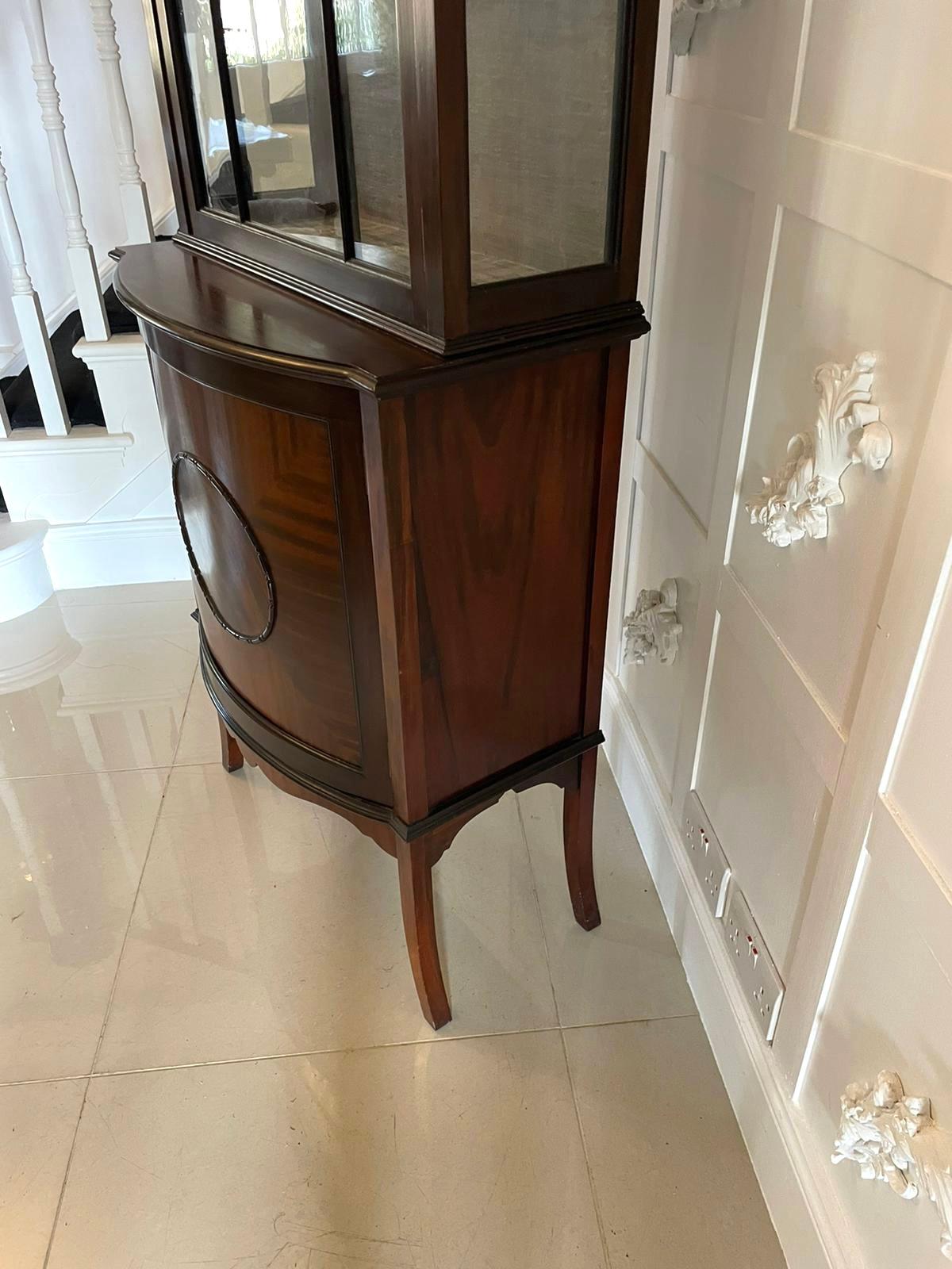 Antique Edwardian Mahogany Display Cabinet For Sale 5