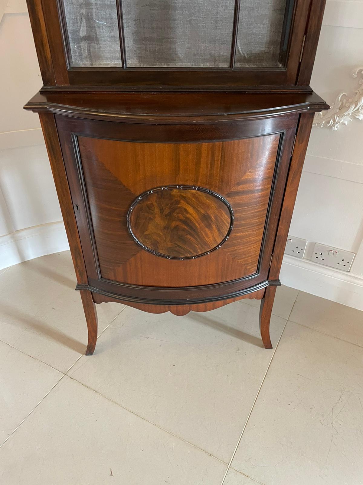 Antique Edwardian Mahogany Display Cabinet For Sale 7