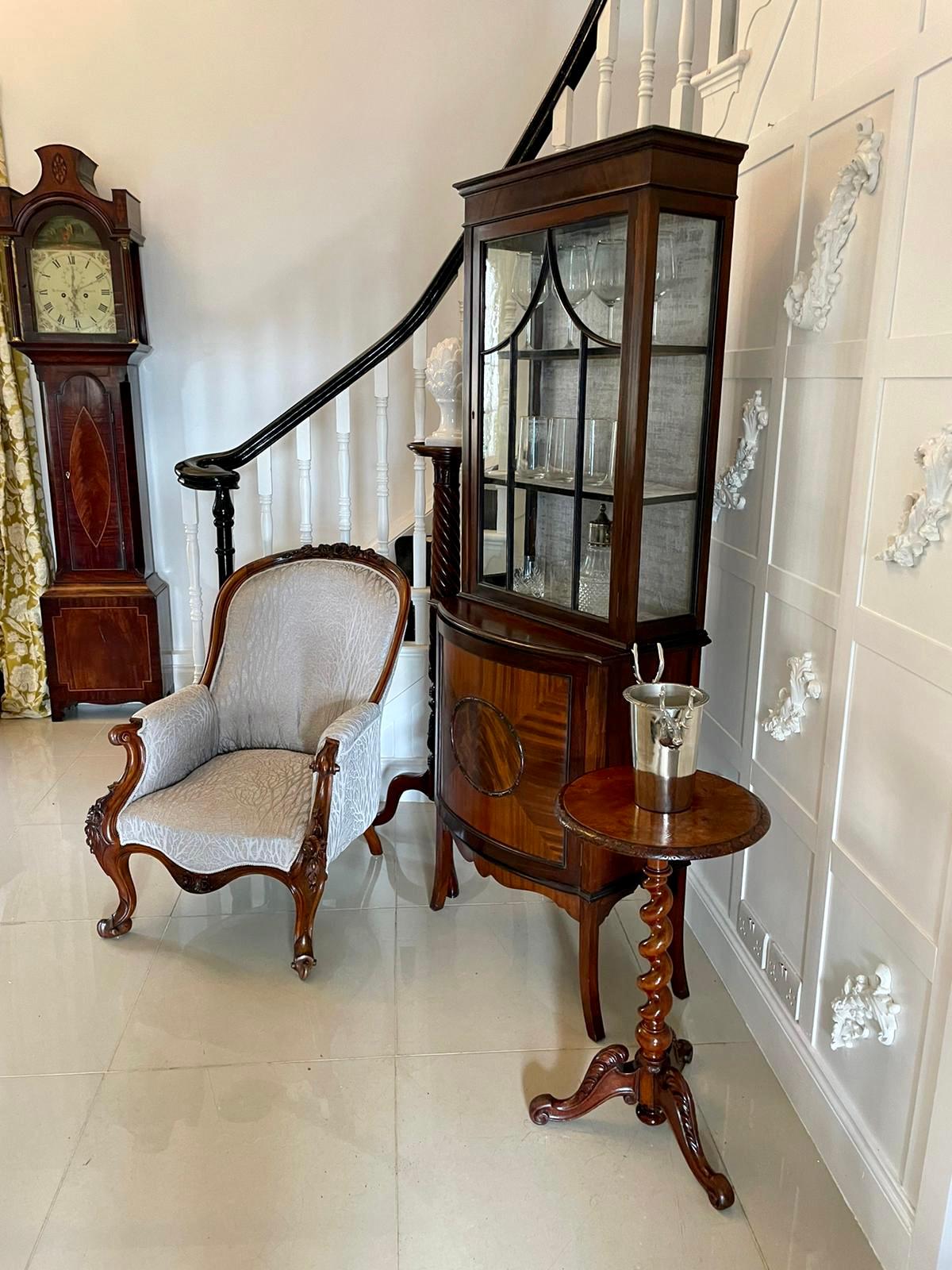 Antique Edwardian Mahogany Display Cabinet For Sale 1
