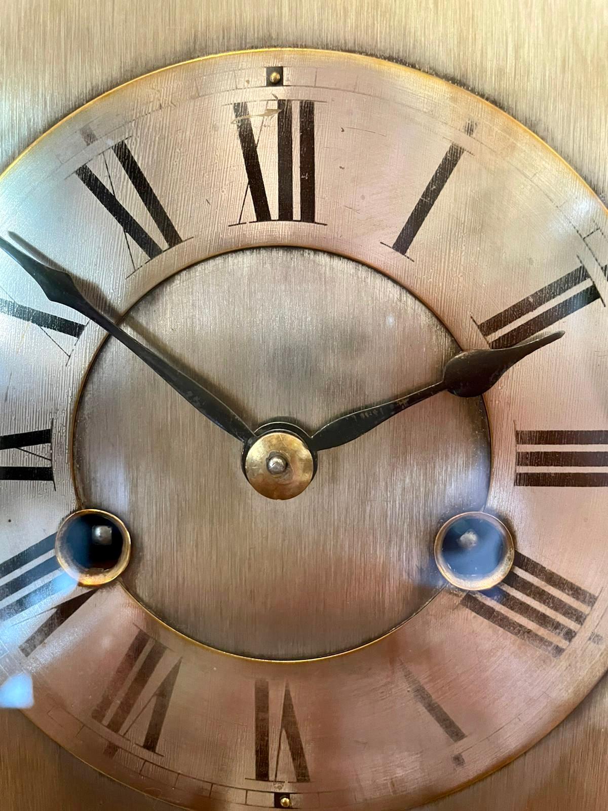 Antique Edwardian Mahogany Eight Day Chiming Mantel Clock In Good Condition In Suffolk, GB