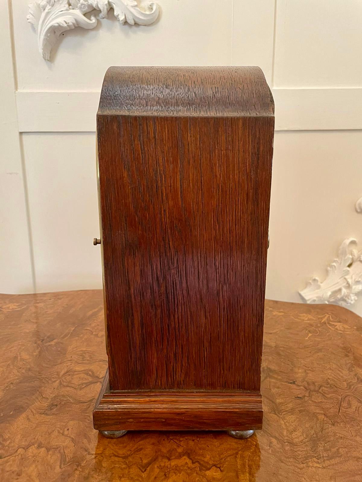 Early 20th Century Antique Edwardian Mahogany Eight Day Chiming Mantel Clock