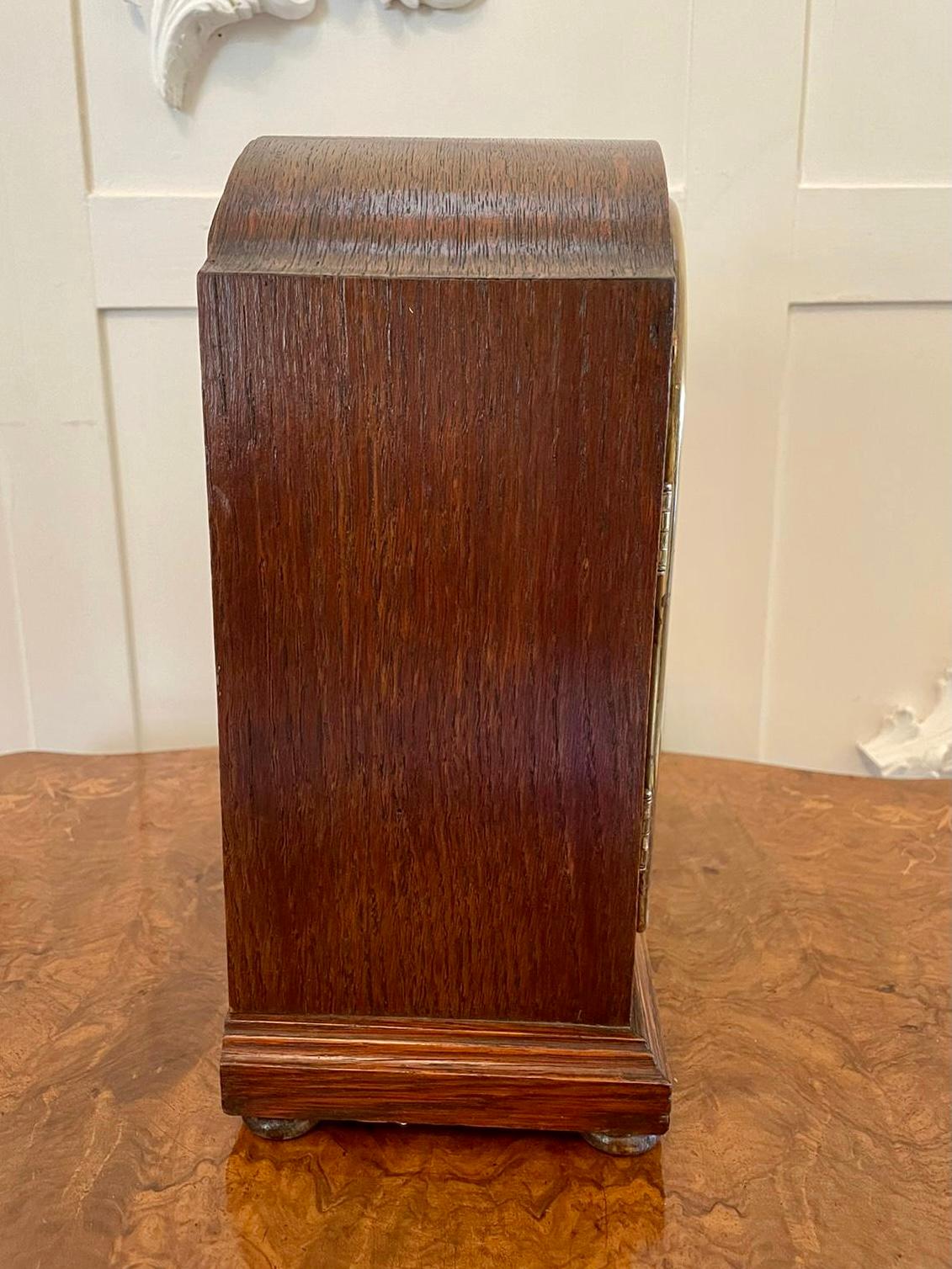 Antique Edwardian Mahogany Eight Day Chiming Mantel Clock 1