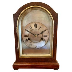 Antique Edwardian Mahogany Eight Day Chiming Mantel Clock