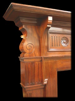 Antique Edwardian Mahogany Fireplace Surround