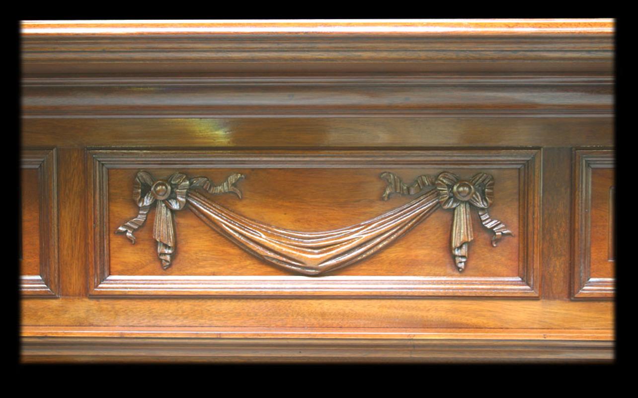 mahogany fireplace mantel
