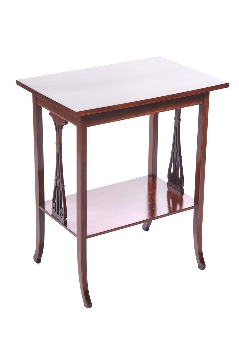 Antique Edwardian Mahogany Inlaid Lamp Table at 1stDibs