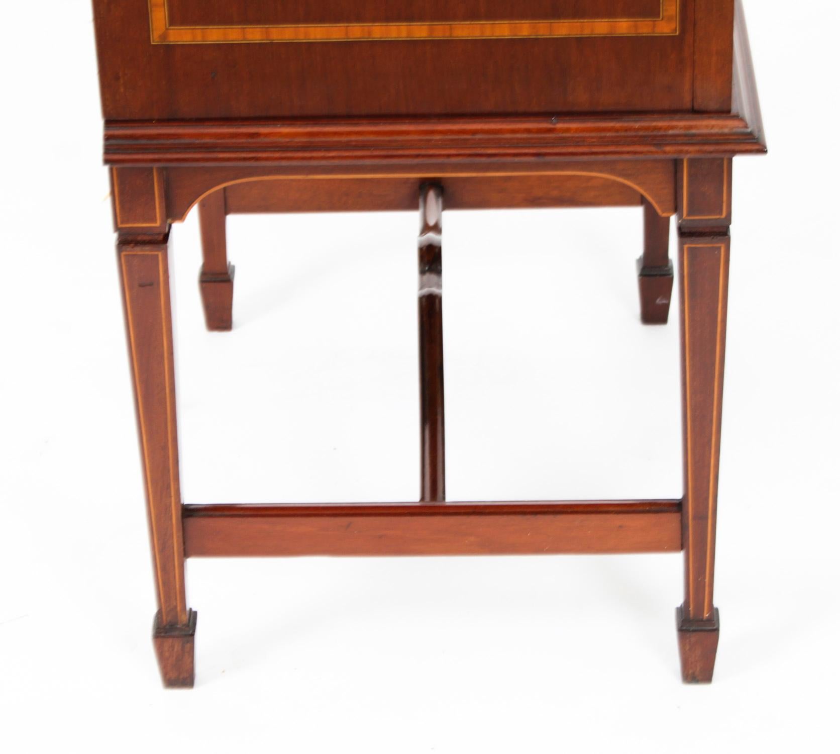 Antique Edwardian Mahogany & Inlaid Music Cabinet, Early 20th Century 11