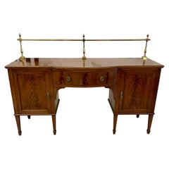 Antique Edwardian Mahogany Inlaid Sideboard by Hamptons and Sons