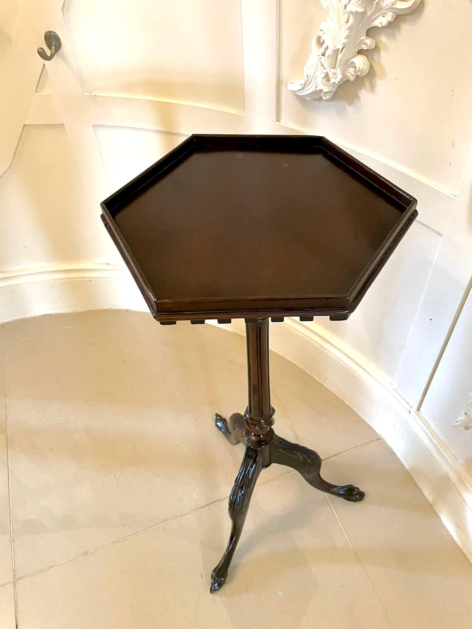Antique Edwardian Mahogany Lamp Table For Sale 4