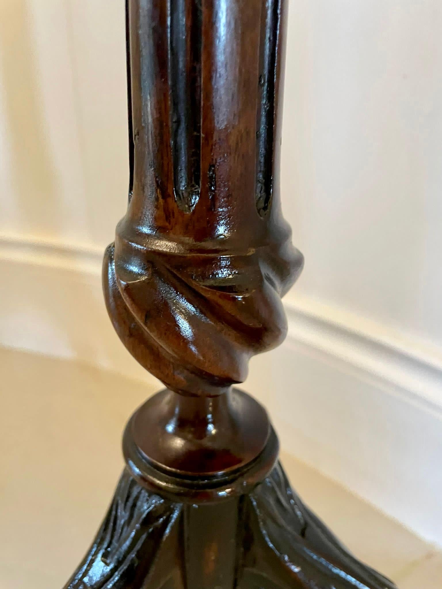 Antique Edwardian Mahogany Lamp Table For Sale 2