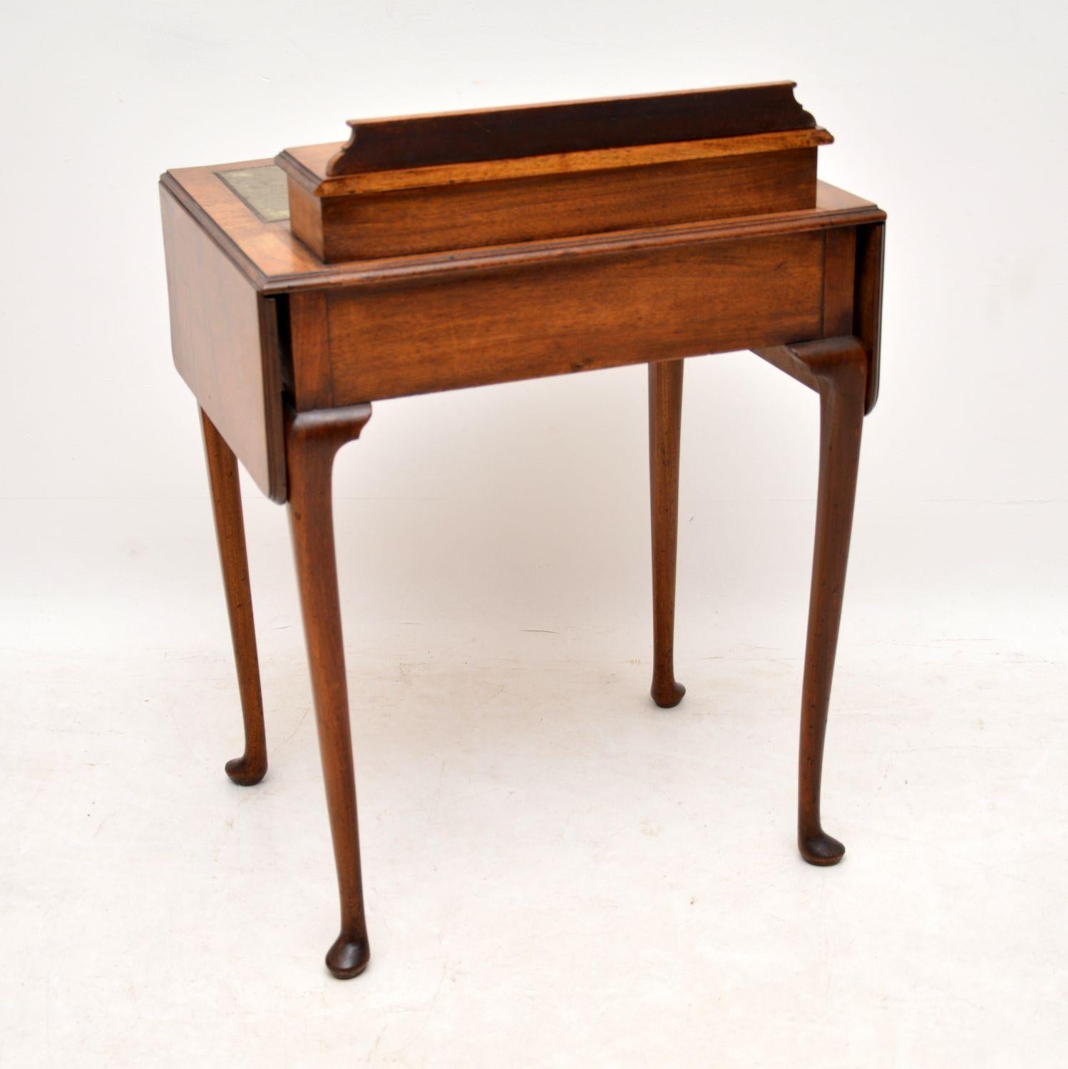 Antique Edwardian Mahogany and Leather Writing Table 4