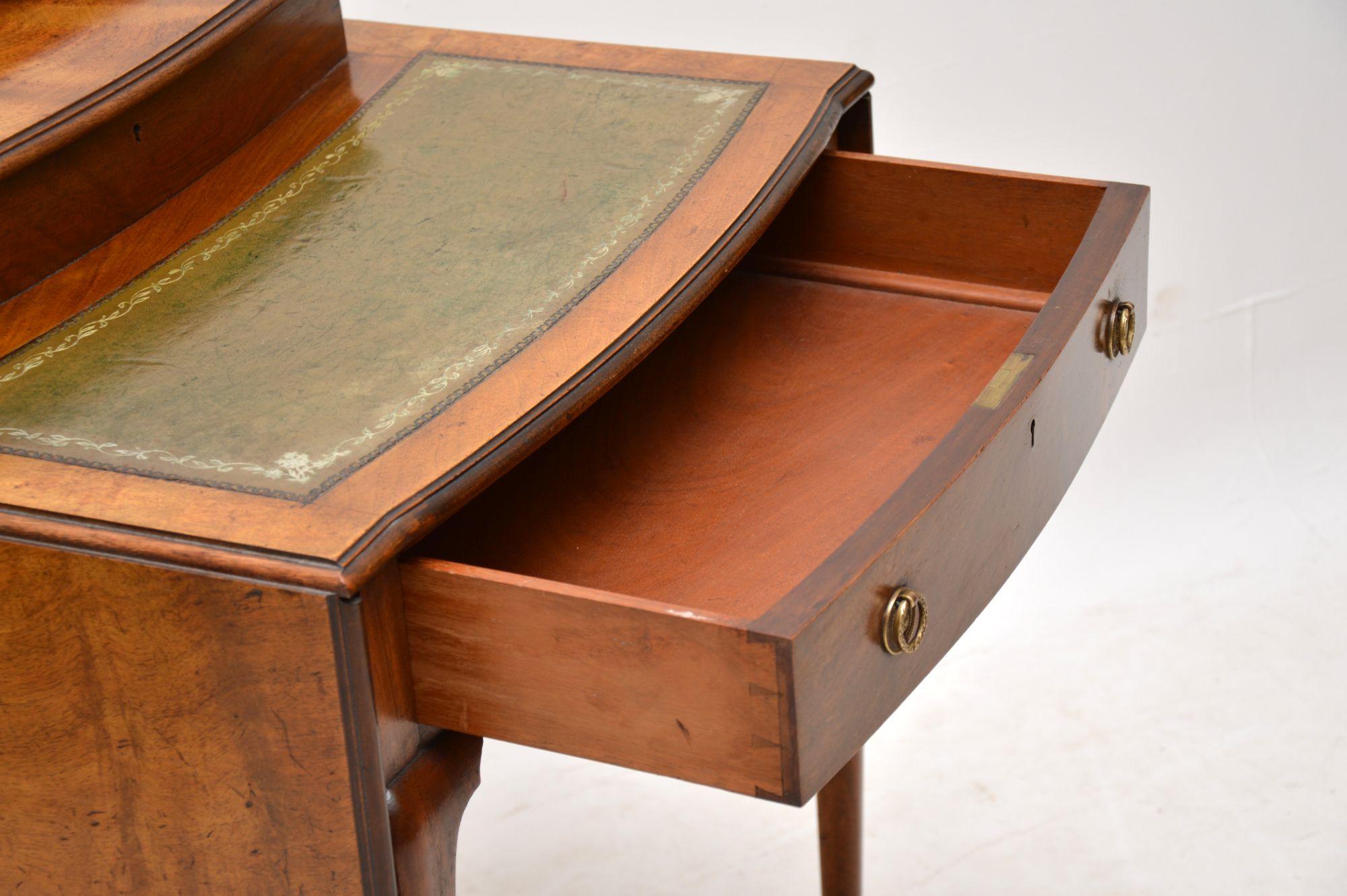 Antique Edwardian Mahogany and Leather Writing Table 2