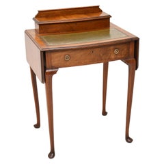 Antique Edwardian Mahogany and Leather Writing Table