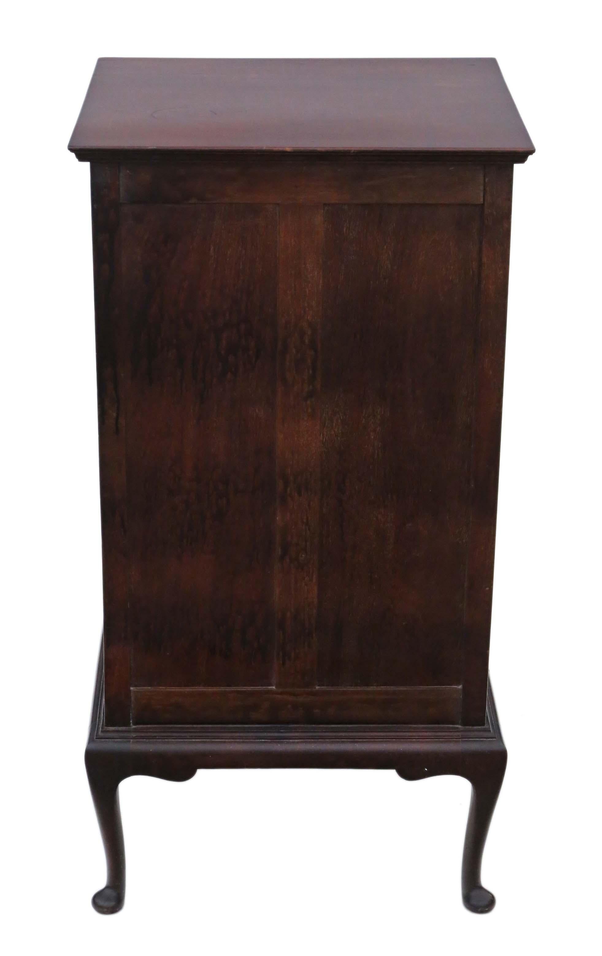 Antique Edwardian Mahogany Music Cabinet Cupboard 3
