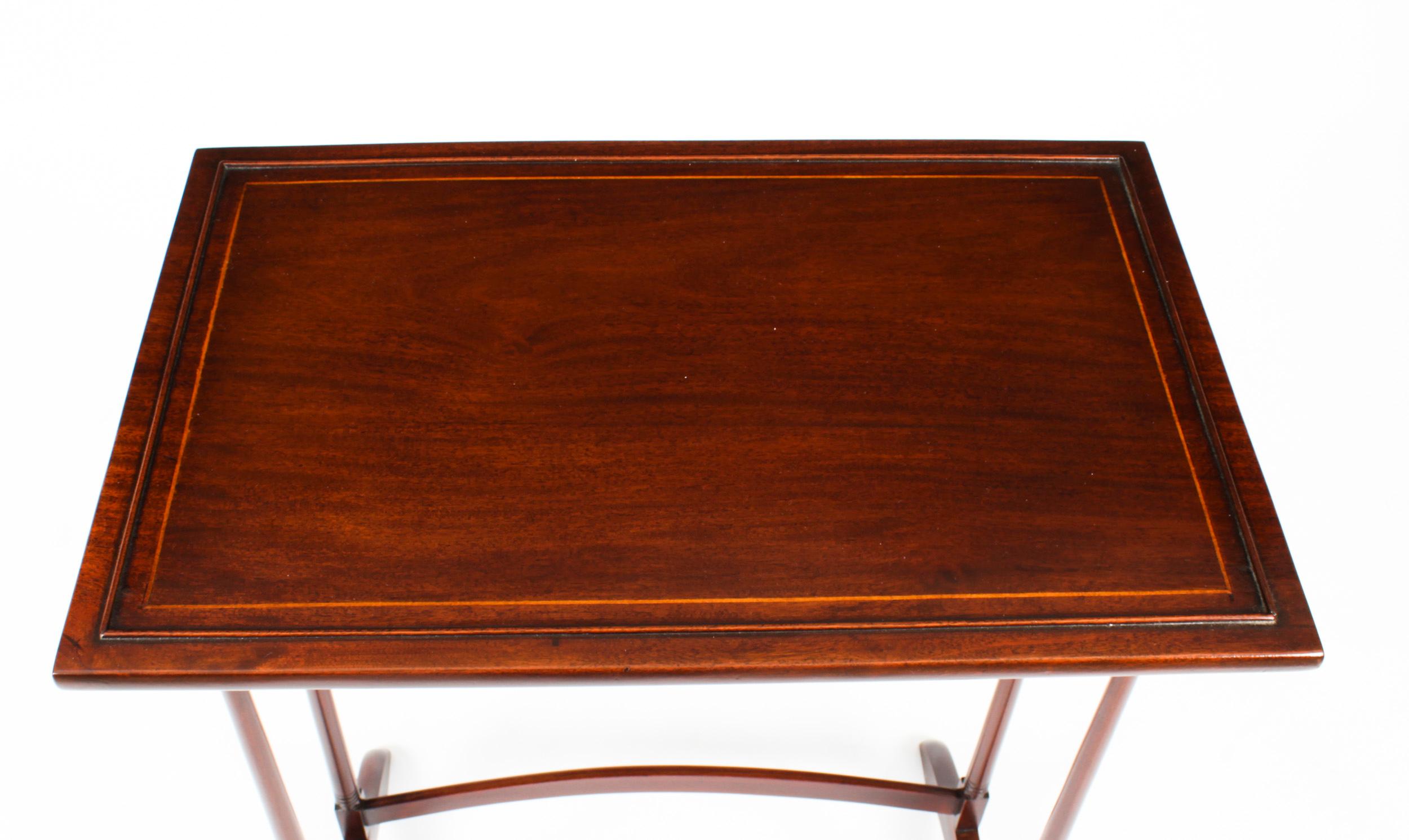 Antique Edwardian Mahogany Nest of Four Tables Early 20th Century For Sale 3