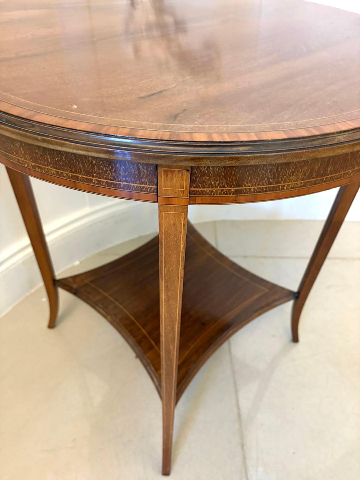 English Antique Edwardian Mahogany Occasional / Lamp Table For Sale