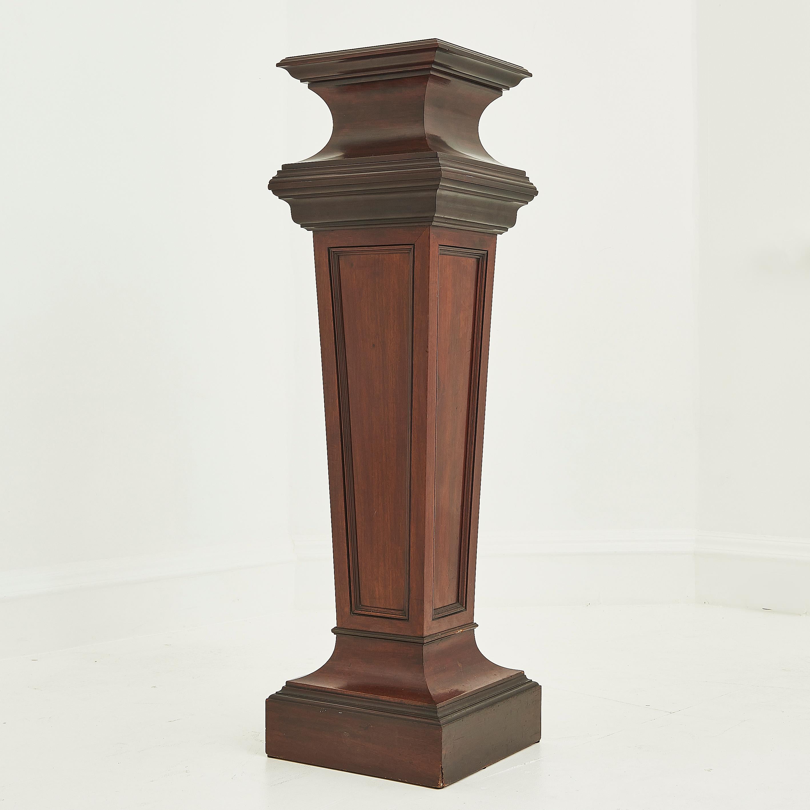 Antique Edwardian Mahogany Pedestal Stand In Good Condition For Sale In London, GB