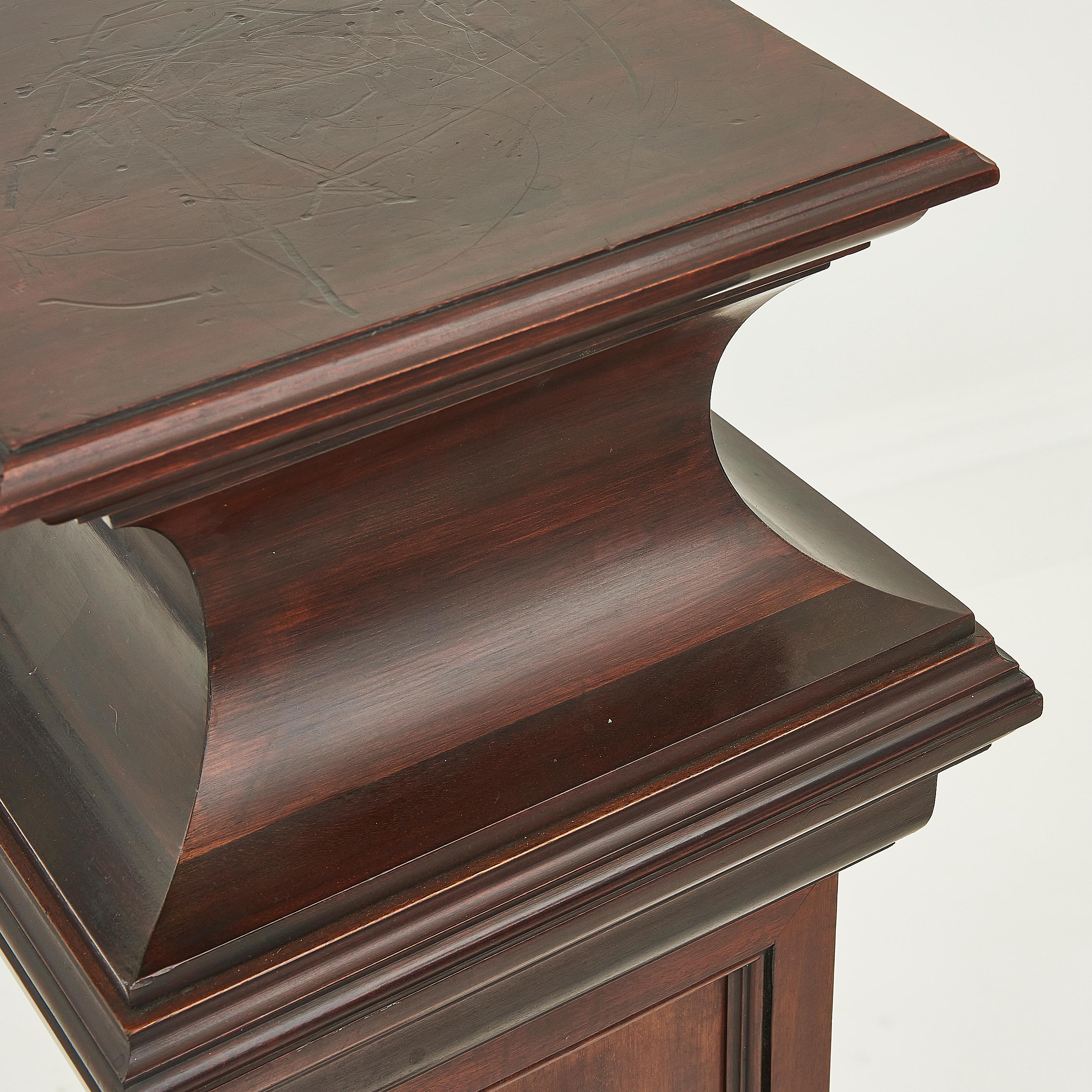 Antique Edwardian Mahogany Pedestal Stand For Sale 2