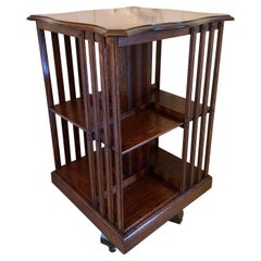 Vintage Edwardian Mahogany Revolving Bookcase