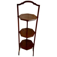 Antique Edwardian Mahogany Three-Tier Cake Stand