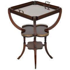 Antique Edwardian Mahogany Tray Top Side Table