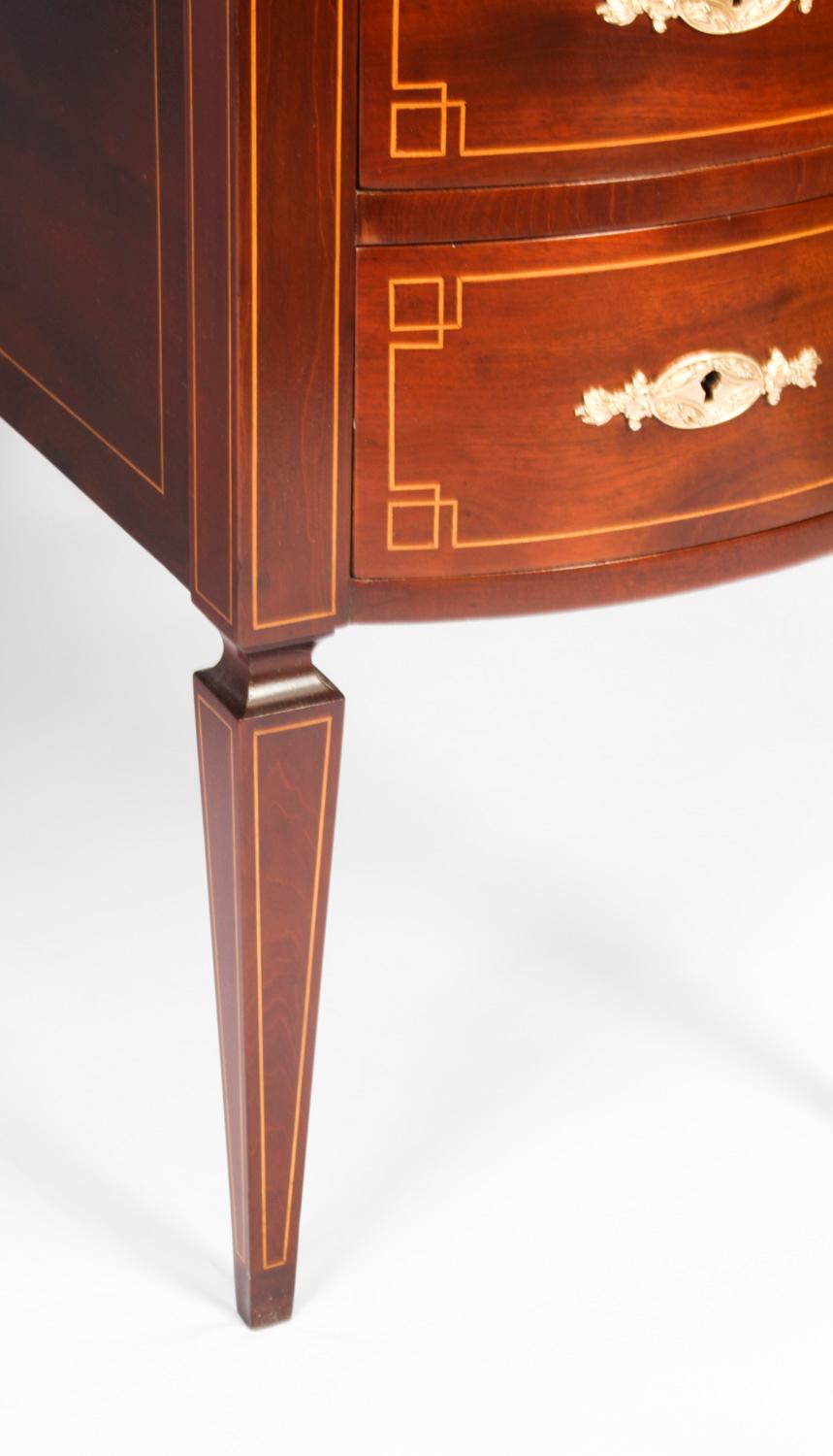 Antique Edwardian Marquetry Inlaid Desk Writing Table, 19th Century 1