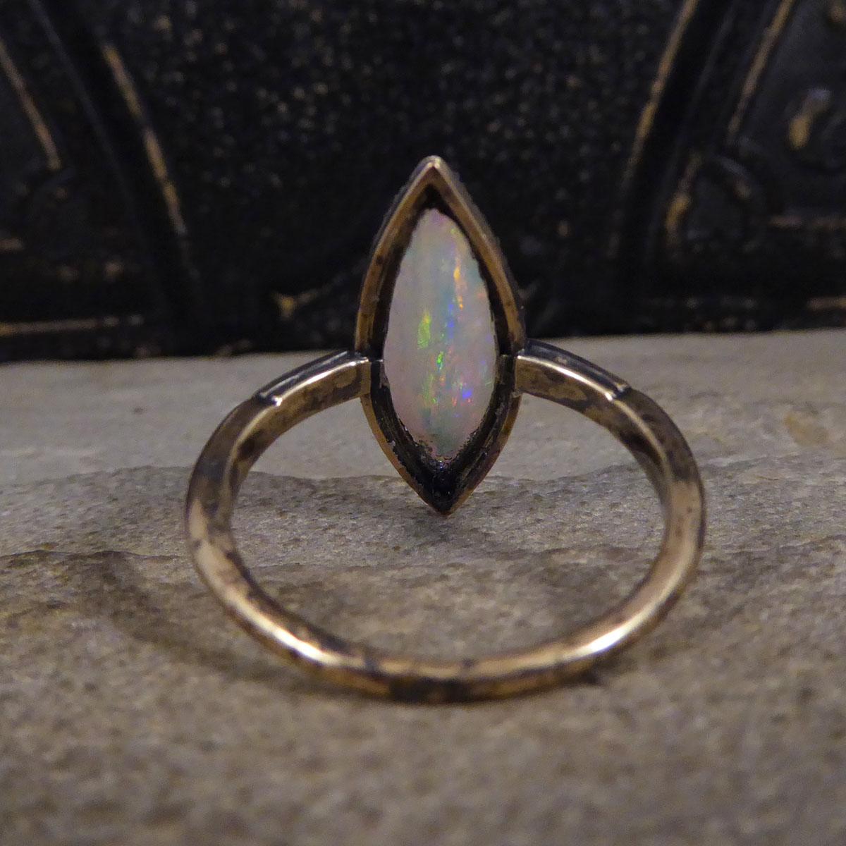 vintage marquise opal ring