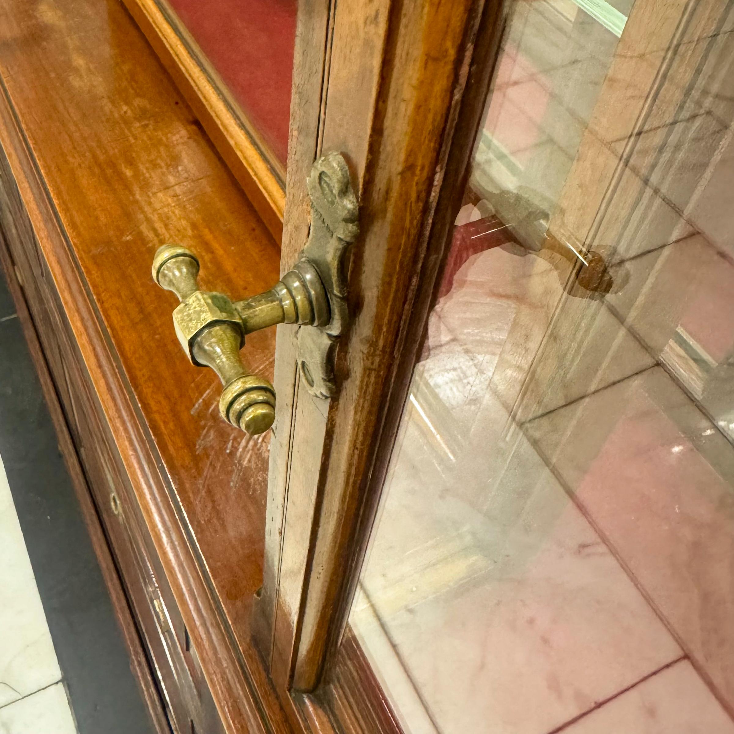 Antigua vitrina de tienda eduardiana con espejo en venta 3
