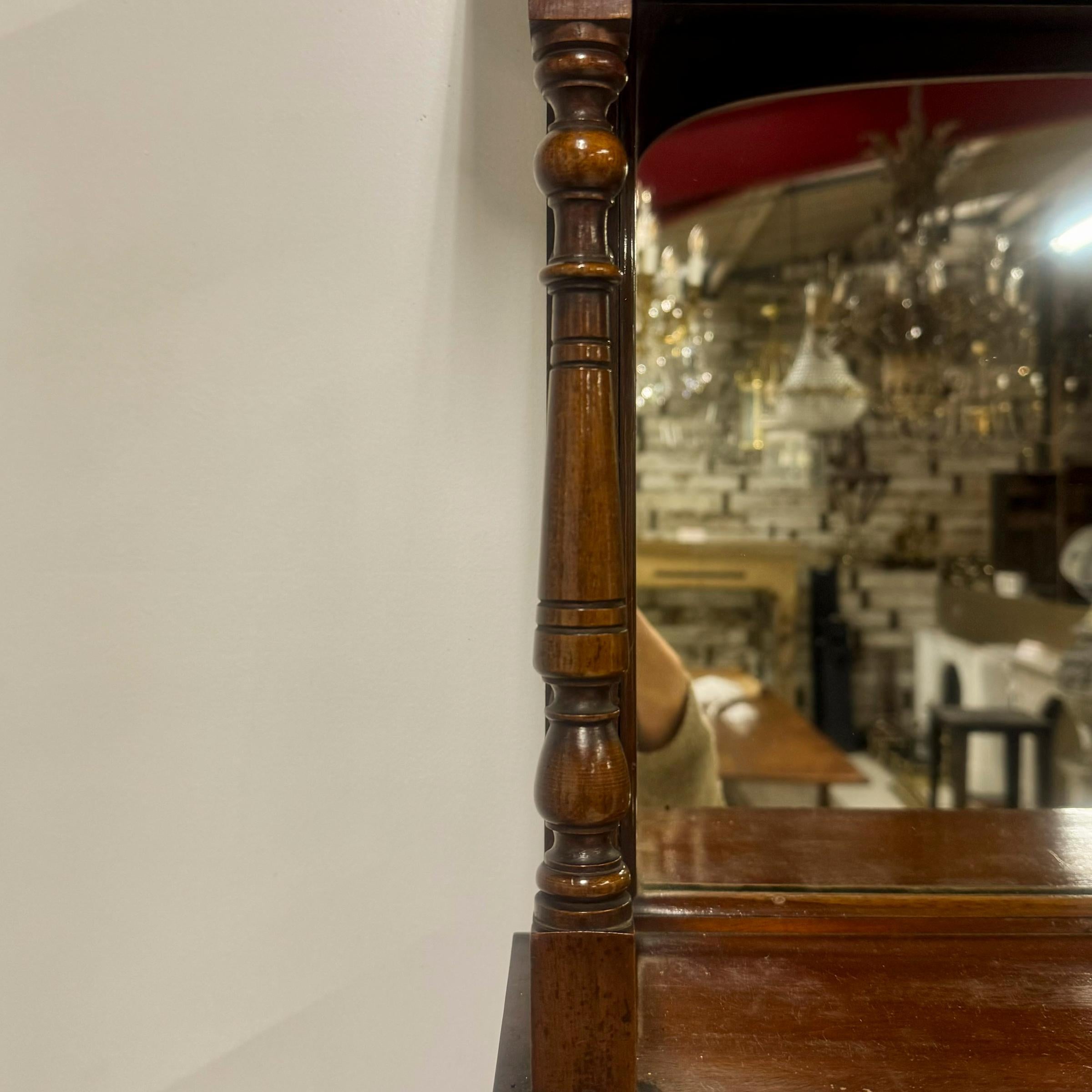 Antigua vitrina de tienda eduardiana con espejo en venta 5