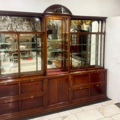 Antique Edwardian Mirrored Shop Display Cabinet